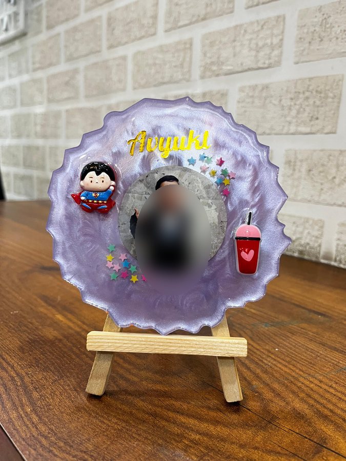 Purple kids resin photo frame