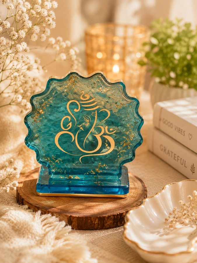 Teal Ganesha standee